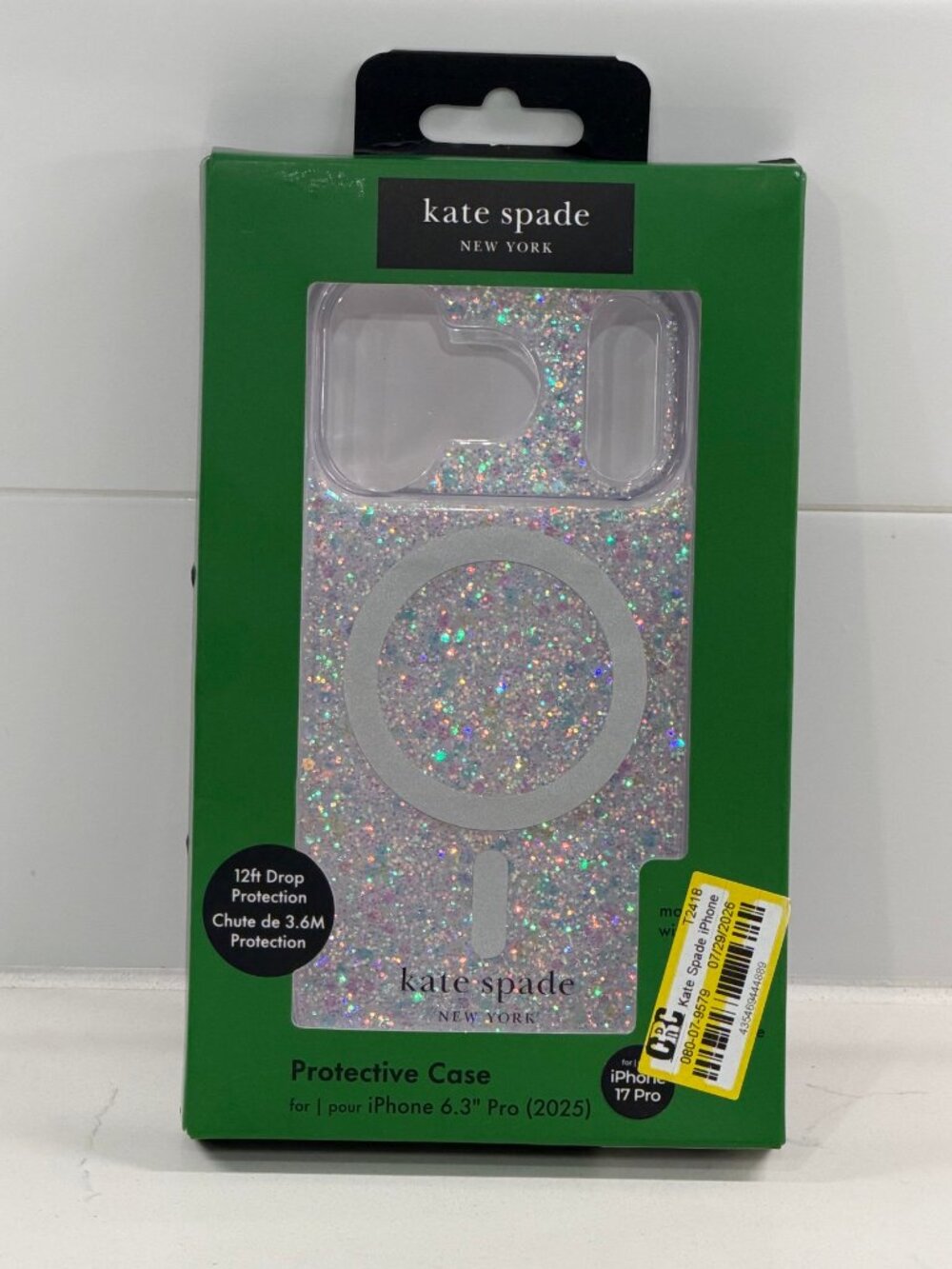 Kate Spade Chunky Glitter MagSafe Case iPhone 17 Pro - New With Tags